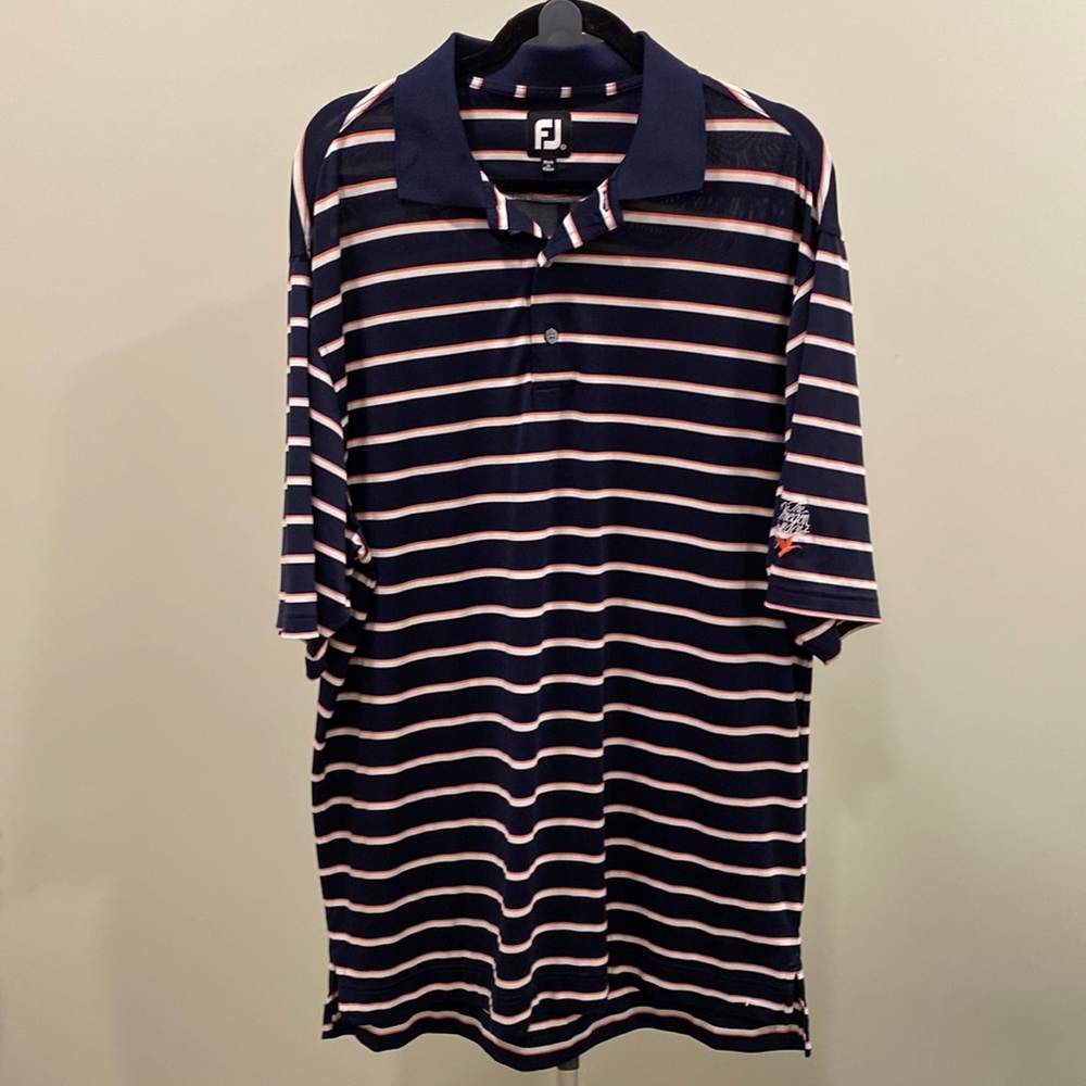 FootJoy Navy Striped Golf Polo